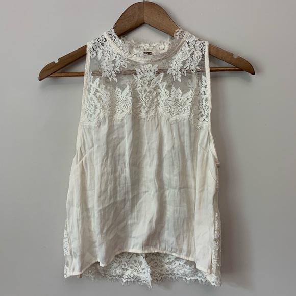 Free People Tops - Free People Lace Sleeveless Tank Top